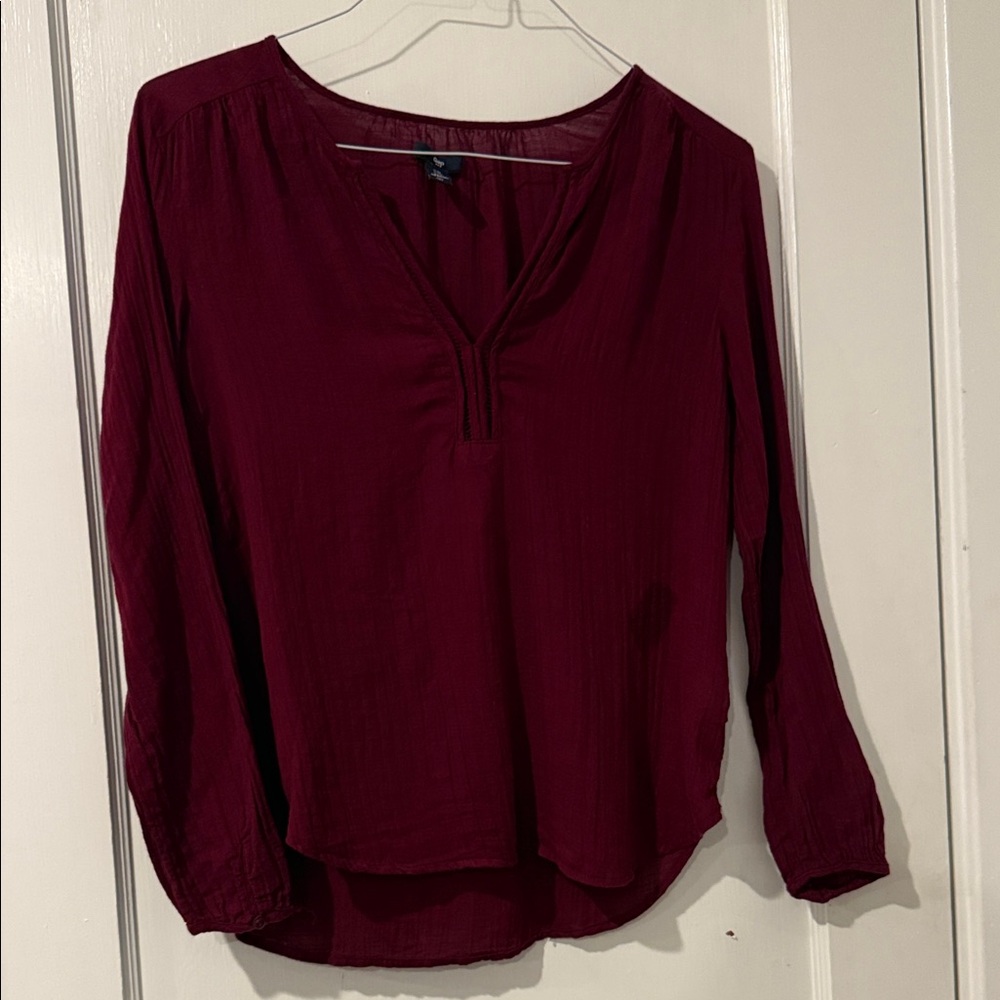 GAP Deep Burgundy Women's Blouse